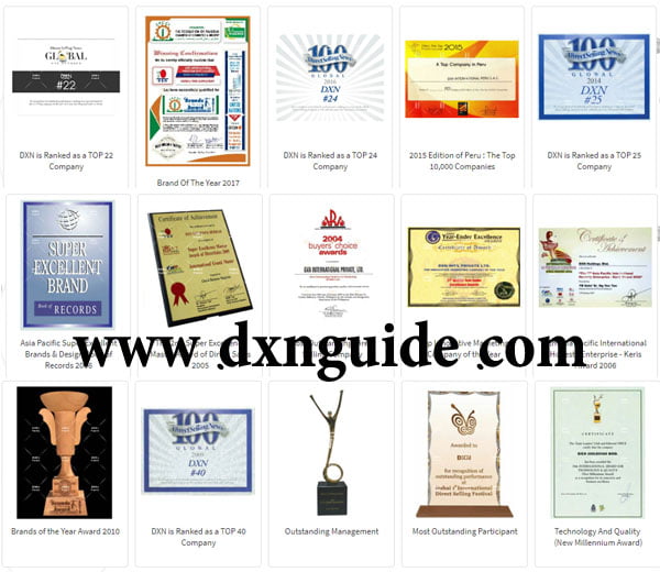 بعض الشهادات العالمية والجوائز التي حصلت عليها شركة دكسن